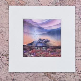 Cuillin bothy mounted print - Made in Scotland